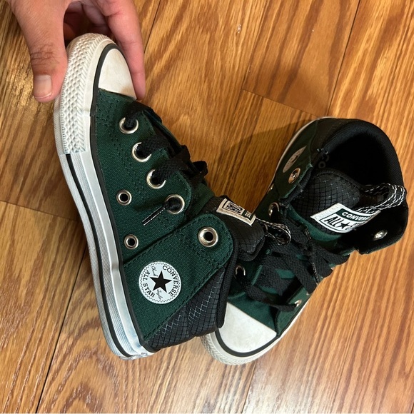 Converse Kids High-Top Sneakers - Dark Green and Black - Picture 2 of 7